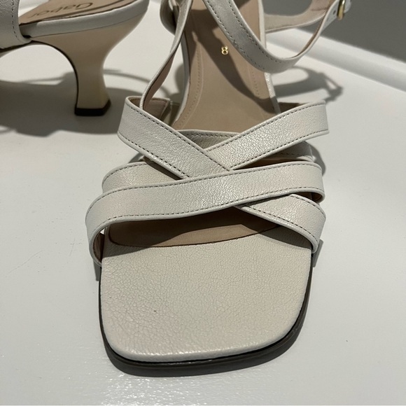 Gabor Damon Leather Ankle Square Toe Sling Back Heel Sandals - Picture 5 of 15